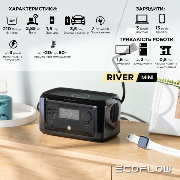 Зарядна станція EcoFlow RIVER mini (210 Вт·год) RIVERMINI фото