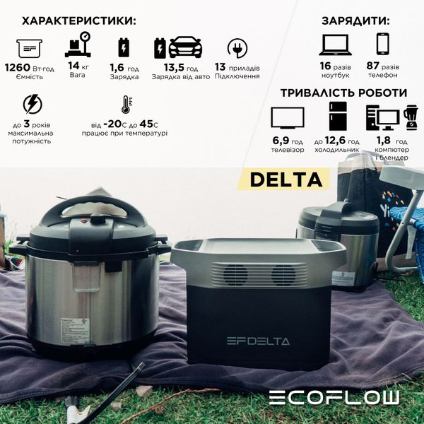 Зарядна станція EcoFlow DELTA (1260 Вт·год) - Refurbished REF-EFDELTA1300-EU фото